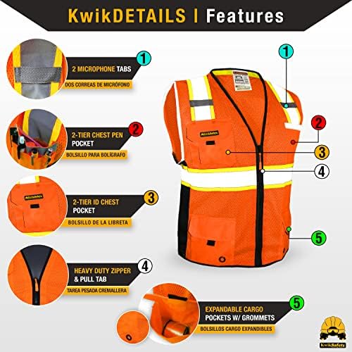 KwikSafety - Charlotte, NC - BIG KAHUNA Biztonsági Mellény | Base & Limited Edition Digitális Design | Osztály 2 PPE ANSI Vizsgált OSHA