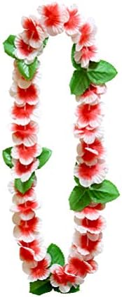 Amosfun Hawaii Koszorú Lógó Dísz Virágos Koszorú Nyakán Függő Teljesítmény Virág Nyaklánc (Random Szín) Fél Decortion a Hawaii