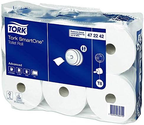 Tork SmartOne Wc papír Fehér T8, Haladó, 2 Rétegű, 6 x 1150 Lap, 472242