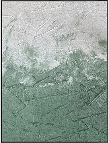 ZZCPT Kézzel Festett olajfestmény - Zöld absztrakt művészi koncepció modern, egyszerű, sűrű textúra, olajfestmény, Tájkép