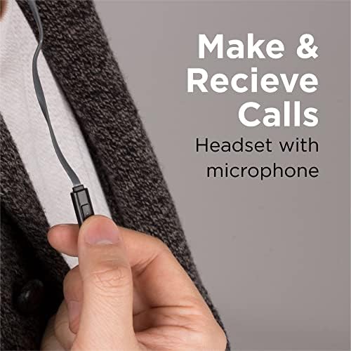 Vzon fülhallgató Mikrofonnal, Vezetékes Fejhallgató, Erős Hang, Kényelmes Fit & Gubanc Mentes Kábel, Fejhallgató Mikrofon