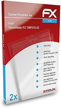 atFoliX Képernyő Védelem Film Kompatibilis Acer TravelMate P2 TMP215-53 képernyővédő fólia, Ultra-Tiszta FX Védő Fólia (2X)