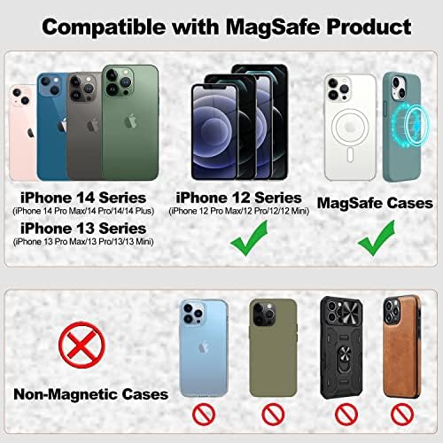 [2 Csomag] Mágneses Tárca Kártya Tartóját Kompatibilis Apple MagSafe Tárca iPhone 14 Pro Max/14 Pro/14/14 Ráadásul Mag Biztonságos