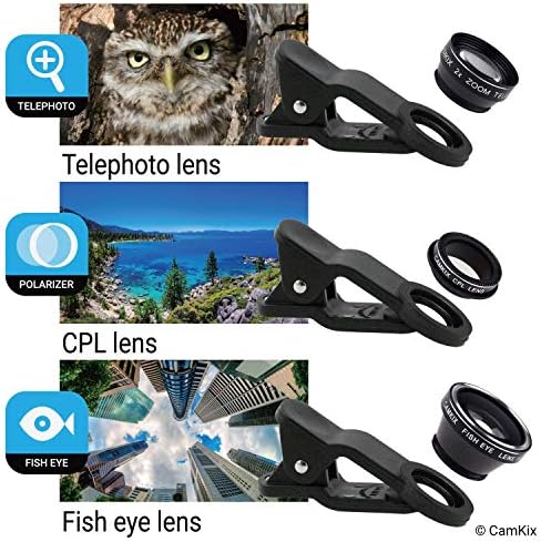 CAMKIX Bluetooth Kamera Exponáló Távirányító Okostelefonok, illetve 5 az 1-ben Univerzális Objektív KIT - készítsen Lenyűgöző