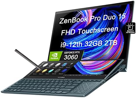 Az ASUS ZenBook Pro Duo 15 UX582 15.6 FHD OLED Érintőképernyő (Intel 14-Core i9-12900H, 32 gb-os DDR5 RAM, 2 tb-os SSD-t,