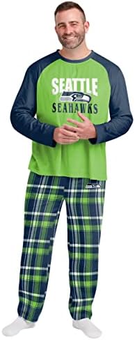 FOCO NFL Seattle Seahawks Férfi Pizsama Ing, Nadrág, Társalgó Készlet