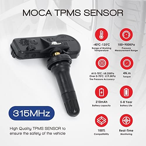 MOCA 9L3Z-1A189-TPMS Érzékelő illik 09-15 Ford Escape, 10-16 Ford E-150/ E-250, 10-16 Ford Fusion, 10-16 Lincoln MKZ, 09-11 a