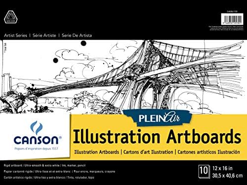 Canson Művész Sorozat Plein Air Illusztráció Papír-szor Több, mint a Művészeti Tanács, 12x16 cm, 10 db - Művész Papír Felnőttek számára,