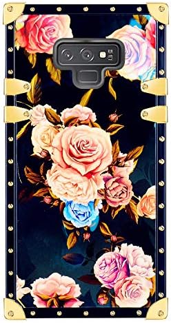 Funermei Virág Luxus Esetben a Samsung Galaxy Note 9,3 D Puha Színes Rózsa Virágos Szegecs Minta Design Slim Cover,Egyedülálló