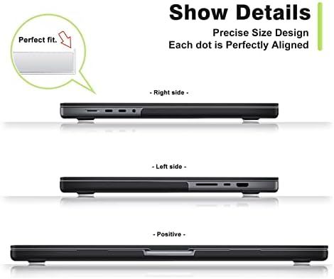 IMMOENUC Laptop Keményen Kell Cace a 2021 Új MacBook Pro 16 colos 2021 A2485 2023 A2780 Védelem Tartozékok (Kristály Fekete)