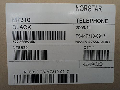 A Nortel Norstar M7310 Fekete Telefon NT8B20 Felújított, Új Műanyag & Zsinór