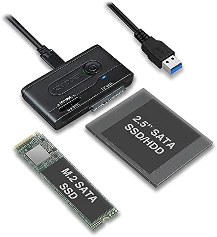 ICY DOCK USB 3.2 Gen 2 10 gbps 2,5 SATA SSD/HDD & M. 2 NVMe/SATA-SSD Adapter | EZ-Adapter MB104U-1SMB