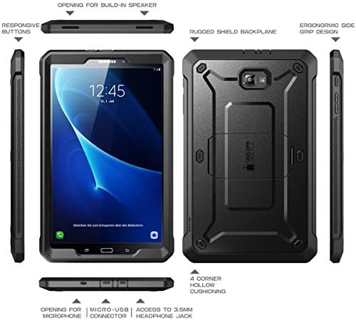 SUPCASE [Egyszarvú Bogár PRO Series] az Esetben Célja a Samsung Galaxy Tab Egy 10,1 hüvelykes, Beépített képernyővédő fólia Samsung Galaxy