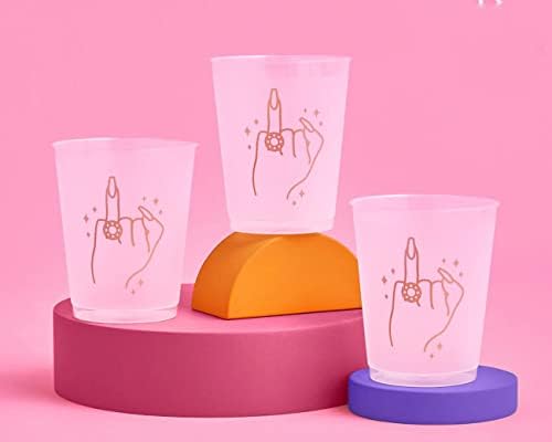Lánybúcsú Dekoráció Gyűrűsujj Többször Használatos Poharak - 16 Frost Flex Cups | Rose Gold Leánybúcsú Ajándék, Koszorúslány Szívességeket