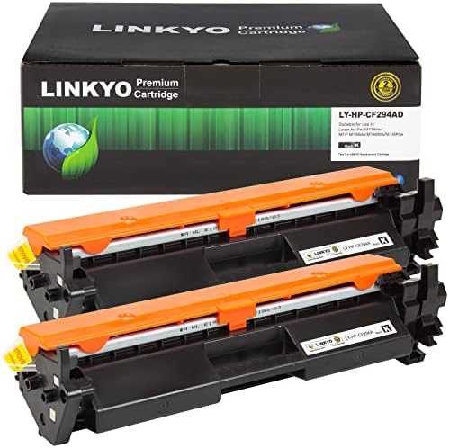 LINKYO Kompatibilis Toner Patron Csere HP 94A CF294A (Fekete, 2 db-os Csomag)