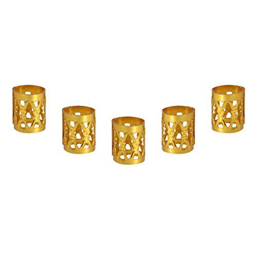 Haj Zsinór Mandzsetta，100 Db Színes, Állítható Haj Zsinór Gyöngyök Gyűrűk Mandzsetta Hajú Szépség Dekorációs Eszköz (arany)