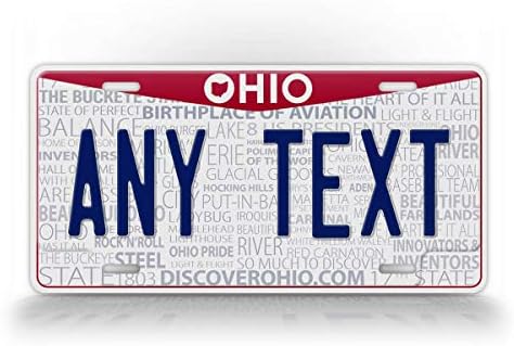 SignsAndTagsOnline Egyéni Ohio Született Légiközlekedési Rendszám Bármilyen Szöveges Személyre szabott Ó Auto Tag