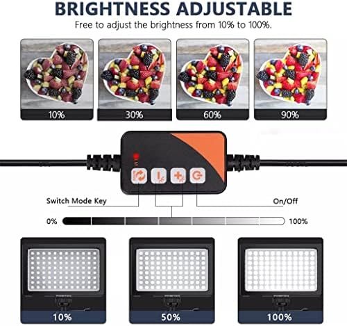 ygqzm LED Videó Fény Fotózás Lámpa Bi-Color 3200-5600K Szabályozható Panel Fény Állvány a szép Smink