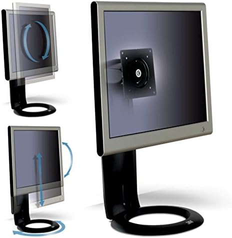 3M MS110MB Könnyen állítható LCD-Monitor Állvány, 8 1/2 x 5 1/2 × 8 1/2 13 1/2, Fekete