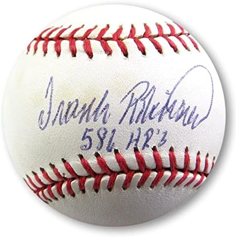 Frank Robinson Aláírt Dedikált AL Baseball Orioles Vörösök 586 Óra SZÖVETSÉG AF30986 - Dedikált Baseball