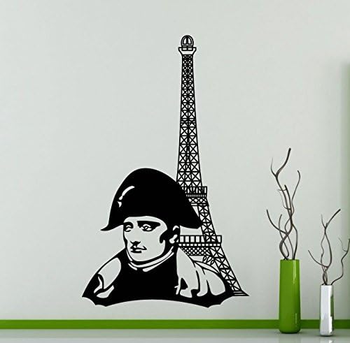 Napóleon Bonaparte Fali Matrica Eiffel-Torony francia Császár Vinyl Matrica Haza Óvoda Gyerek Fiú Lány Szoba Belső Art Dekoráció
