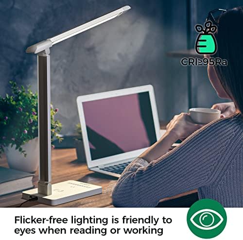 Luxmann Szem-Gondoskodó LED-es asztali Lámpa asztali Lámpa Olvasó Lámpa Touch lámpa Vezeték nélküli Töltőt, USB-Port,Összecsukható