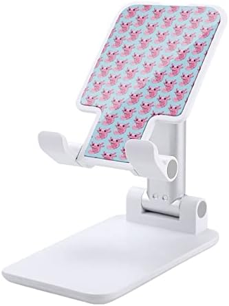Rózsaszín Axolotl Összecsukható Asztali mobiltelefon Jogosultja Hordozható Állítható Állvány Utazási Íróasztal Kiegészítők