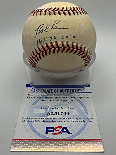 Bob Citrom HOF 74 & 207 W Indiánok Aláírt Autogramot Hivatalos MLB Baseball PSA DNS - Dedikált Baseball