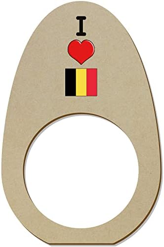 Azeeda 5 x 'Szeretem Belgium' Fa Szalvéta Gyűrű/Jogosultjai (NR00051905)