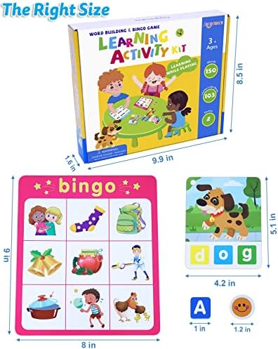 Tanulási Tevékenység Kit a Bingo Játék Gyerekeknek Óvodai Óvoda CVC Szavak Phonics Flash Kártyák Helyesírási Játékok Fa Abc Puzzle