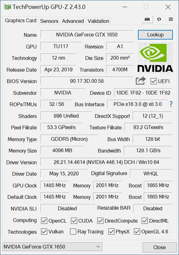 SRhonyra GTX1650 4GB GDDR5 Dual-Kijelző Grafikus Kártya, Alacsony Profil 2×HDMI Videó Kártya 128 Bites PCIe 3.0 X 16 Bus Powered
