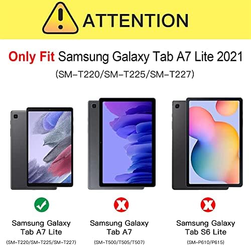 YHB Samsung Galaxy Tab A7 Lite Esetben 8.7-es Tábla 2021, Slim Tok PU bőrtok Több látószöget Állni, Ütésálló TPU hátlap, Afro-Amerikai Csinos
