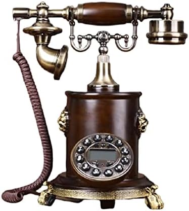MJWDP Antik Vezetékes Telefon Retro Kreatív Lelkipásztori Vezetékes Telefon Kék Háttérvilágítás+Kihangosító+Hívófél-AZONOSÍTÓ