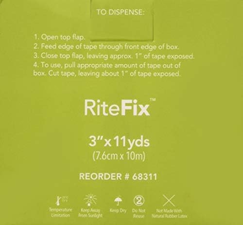 RiteFix Nem Szőtt Öltözködés-Visszatartás Szalag - 3 x 11 yardon - Könnyen Kiadás S-Görbe Bélés Kényelmes Alkalmazás, a Nedvesség a Levegő