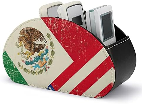 USA, Mexikói Zászló Távoli TV-Vezérlés Tároló Doboz Szervező, 5 Rekeszes Asztali Hálószoba