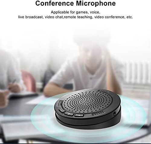 Shanrya Konferencia Mikrofon, USB Hangszóró PC Konferencia Kihangosító Többirányú Hangszóró, 1 X USB Konferencia Mikrofon Hangját