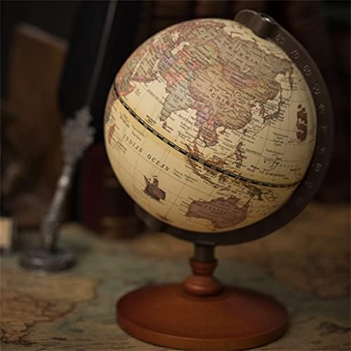 DNATS 22cm Világ Globe Föld Térkép angolul Retro Fa Földrajz Oktatás Globe Asztal Dekoráció Bútorok