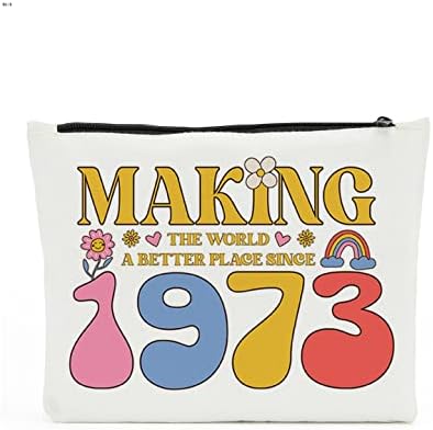 50 Születésnapi Ajándékok Nőknek, Hogy A Világ Egy Jobb Hely 1973 Óta, 50 Éves Smink táska szülinapi dekoráció Neki, Barát, Anya, testvér,