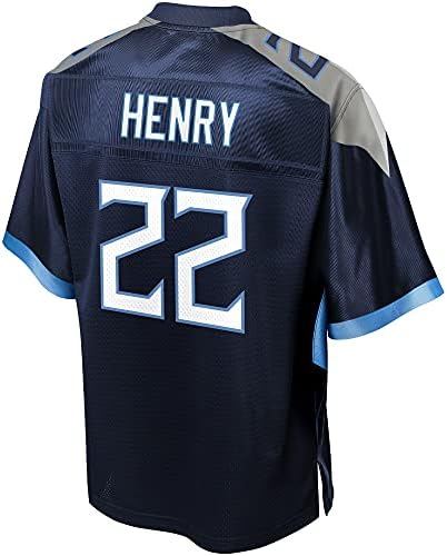 NFL PRO LINE Férfi Derrick Henry Haditengerészet Tennessee Titans Logó Játékos Jersey