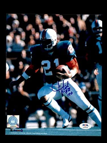 Jim Kiick PSA DNS-Coa Aláírt 8x10 Fotó Delfinek Autogram - Dedikált NFL-Fotók