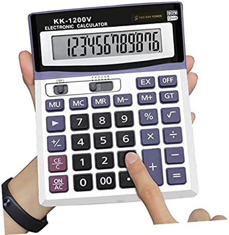 STOBOK 12 Irodai Kalkulátorok Százalékos Kalkulátor LCD Kijelző Kalkulátor Napenergia-Kalkulátor Elektronikus Számológép Napelemes Számológép