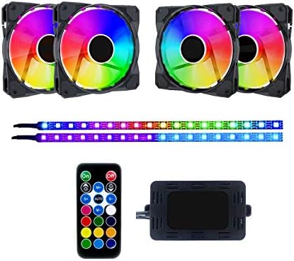 Apevia FB4P2-RGB Frostblade 120mm Csendes RGB színváltó LED Ventilátor Távvezérlő, 16x Led & 8X Anti-Vibrációs Gumi Párna w/ 2 Mágneses