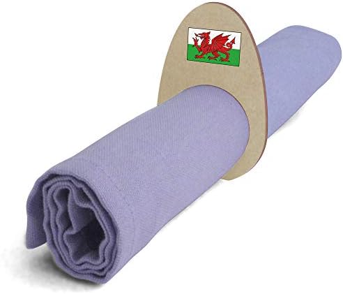 Azeeda 5 x 'Walesi Zászló' Fa Szalvéta Gyűrű/Jogosultjai (NR00037943)