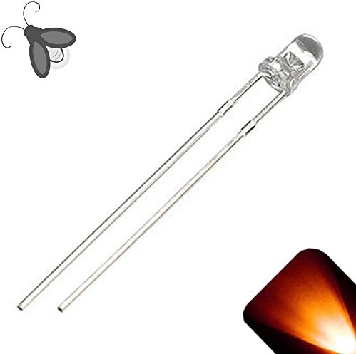 Világítótorony Led 3mm Kerek Felső Narancssárga/Sárga Lélegzik/Halványuló LED - Szuper Fényes (Csomag 10)