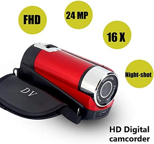 Videó Kamera, Kamera, Hordozható Vlogging Kamera Felvevő Full HD 720P 16MP 2.7 Inch 270 fokban elforgatható LCD Képernyő