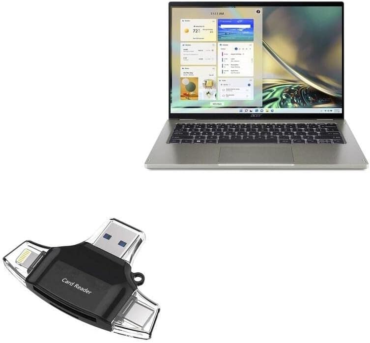 BoxWave Smart Modul Kompatibilis Acer Spin 5 (SP514-51) - AllReader SD Kártya Olvasó, microSD Kártya Olvasó SD-Kompakt USB