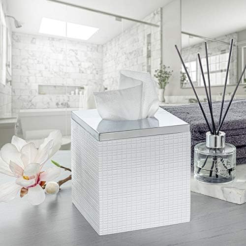 Kreatív Illatok Fehér Szövet Borító Tér - Dekoratív Fürdőszobában Szövet Doboz Tartó, Elegáns Szövet Borító, a Modern Fürdőszoba Decor