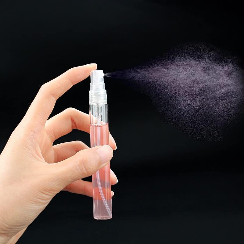 IMIROOTREE 25 Pack Üveg Spray Palackot Konténer Protable Átlátszó Üveggel, Fekete Permetező Parfüm Minta Kozmetikai Porlasztó