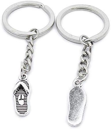 1 DB Antik Ezüst Keyrings Keychains kulcstartó Lánc Kategória Kapcsok AA461 Papucs Cipő