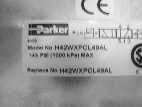 Parker H42wxpcl49al Pneumatikus Működtetésű Szelep, Iso Ds 2-Helyzetben H42wxpcl49al